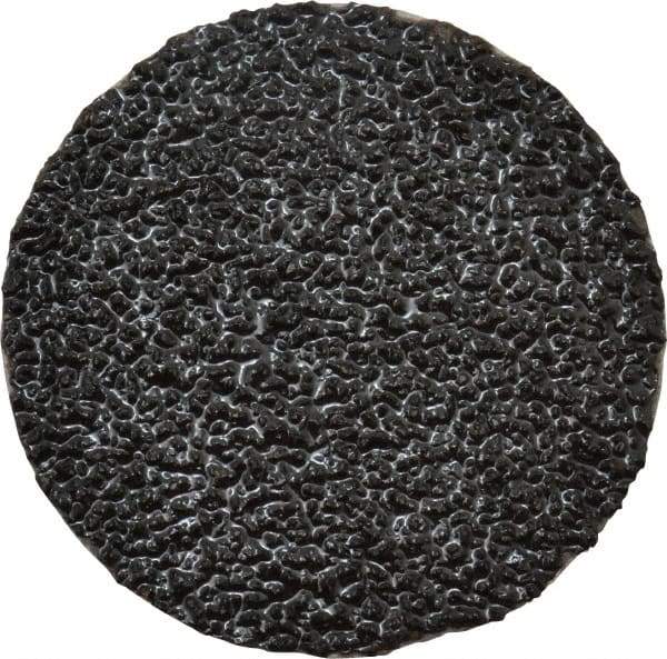 3M - 2" Disc Diam, 36 Grit, Zirconia Alumina Quick Change Disc - Type S Attaching System, Coated, Black, Very Coarse Grade, 25,000 RPM, 501C Series - Americas Industrial Supply