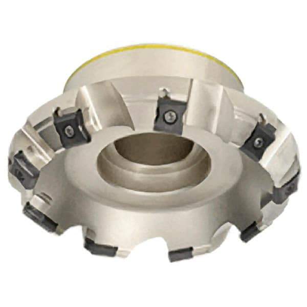 Iscar - 4" Cut Diam, 1-1/2" Arbor Hole, 0.295" Max Depth of Cut, 45° Indexable Chamfer & Angle Face Mill - 8 Inserts, LN.. 1506... Insert, Right Hand Cut, 8 Flutes, Series F45LN - Americas Industrial Supply