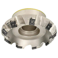 Iscar - 120mm Cut Diam, 32mm Arbor Hole, 7.5mm Max Depth of Cut, 45° Indexable Chamfer & Angle Face Mill - 12 Inserts, LN.. 1506.. Insert, Left Hand Cut, 12 Flutes, Series TangMill - Americas Industrial Supply