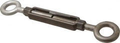 Made in USA - 5,200 Lb Load Limit, 3/4" Thread Diam, 6" Take Up, Stainless Steel Eye & Eye Turnbuckle - 8-1/8" Body Length, 1-1/16" Neck Length, 17-3/4" Closed Length - Americas Industrial Supply