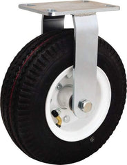 Hamilton - 10" Diam, Rubber Rigid Caster - 480 Lb Capacity, Top Plate Mount, 4-1/2" x 6-1/2" Plate, Tapered Roller Bearing - Americas Industrial Supply