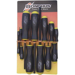 Bondhus - 13 Piece, 0.05 to 3/8" Ball End Hex Driver Set - Comes in Vinyl Pouch - Americas Industrial Supply