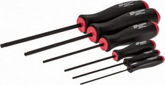 Bondhus - 6 Piece, 1.5 to 5mm Ball End Hex Driver Set - Comes in Vinyl Pouch - Americas Industrial Supply