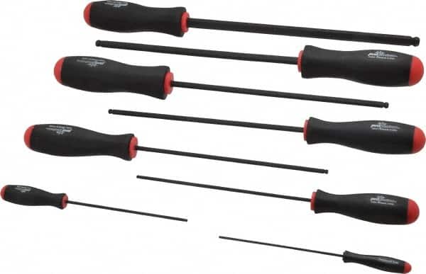 Bondhus - 8 Piece, 2 to 10mm Ball End Hex Driver Set - Comes in Vinyl Pouch - Americas Industrial Supply