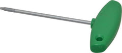 Wiha - T9 Standard Torx Key - Flag-Style, 3.94" Length Under Head, 100mm OAL - Americas Industrial Supply