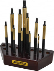 Made in USA - 11 Piece Barrel Lap Set - 3/16 to 1/2" Hole Diam - Americas Industrial Supply