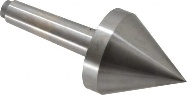 Riten - 2-3/4" Head Diam, Hardened Tool Steel Pipe Nose Point Solid Dead Center - 3MT Morse Taper, 2-3/4" Point Diam, 2.37" Point Length, 3.38" OAL - Americas Industrial Supply