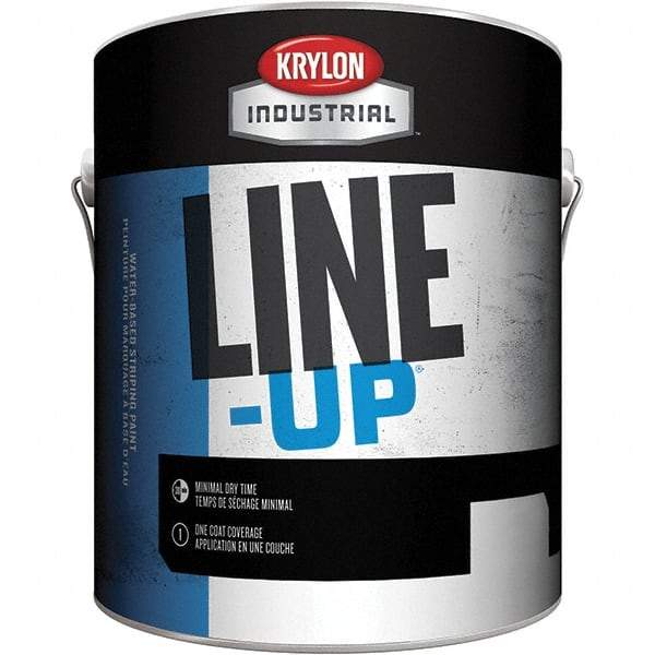 Krylon - White Striping Paint - 350' Coverage at 4" Wide, Water-Based Formula - Americas Industrial Supply