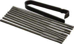 Made in USA - 3-1/4" Long x 0.135" Thick Midget Lap - 0.105" Arbor Diam, 10 Piece Set - Americas Industrial Supply
