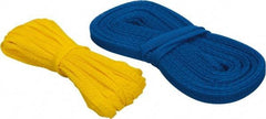 Huot - 50 Ft Long, Stretchable, Protection Mesh Sleeving - Yellow & Blue, 1/4 to 1/2 & 1/2 to 1" OD - Americas Industrial Supply