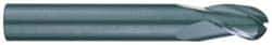 RobbJack - 5/8" Diam, 7/8" LOC, 3 Flute Solid Carbide Ball End Mill - Uncoated, Single End, 3-1/2" OAL, 5/8" Shank Diam, Spiral Flute - Americas Industrial Supply