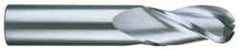 RobbJack - 5/8" Diam, 1-1/4" LOC, 3 Flute Solid Carbide Ball End Mill - Uncoated, Single End, 3-1/2" OAL, 5/8" Shank Diam, Spiral Flute - Americas Industrial Supply