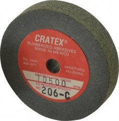 Cratex - 2" Diam x 1/4" Hole x 3/8" Thick, Surface Grinding Wheel - Silicon Carbide, Coarse Grade, 10,500 Max RPM, Rubber Bond, No Recess - Americas Industrial Supply