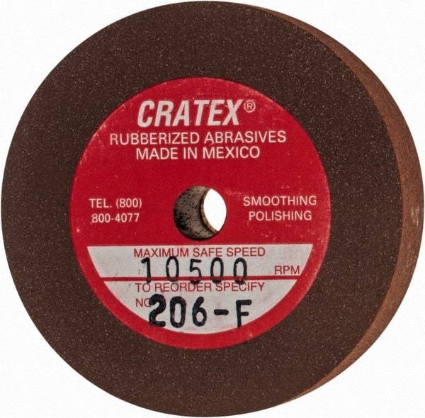 Cratex - 2" Diam x 1/4" Hole x 3/8" Thick, Surface Grinding Wheel - Silicon Carbide, Fine Grade, 10,500 Max RPM, Rubber Bond, No Recess - Americas Industrial Supply