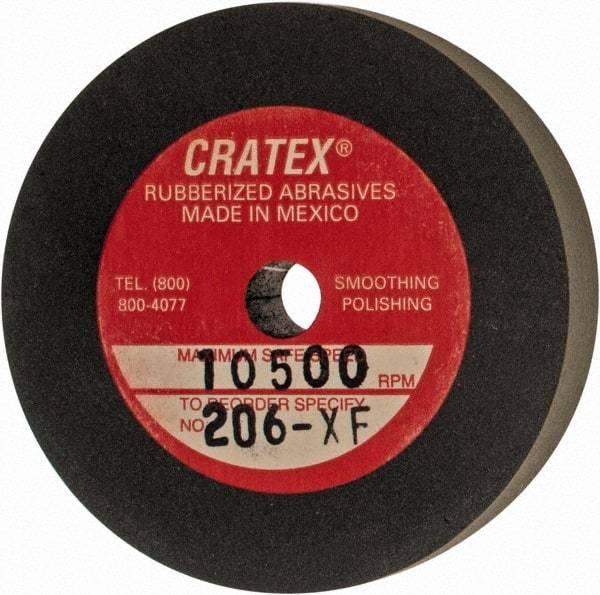 Cratex - 2" Diam x 1/4" Hole x 3/8" Thick, Surface Grinding Wheel - Silicon Carbide, Extra Fine Grade, 10,500 Max RPM, Rubber Bond, No Recess - Americas Industrial Supply
