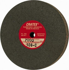 Cratex - 3" Diam x 1/4" Hole x 1/2" Thick, Surface Grinding Wheel - Silicon Carbide, Coarse Grade, 7,000 Max RPM, Rubber Bond, No Recess - Americas Industrial Supply
