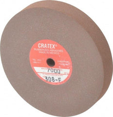 Cratex - 3" Diam x 1/4" Hole x 1/2" Thick, Surface Grinding Wheel - Silicon Carbide, Fine Grade, 7,000 Max RPM, Rubber Bond, No Recess - Americas Industrial Supply