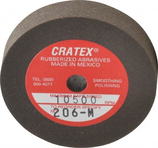 Cratex - 2" Diam x 1/4" Hole x 3/8" Thick, Surface Grinding Wheel - Silicon Carbide, Medium Grade, 10,500 Max RPM, Rubber Bond, No Recess - Americas Industrial Supply