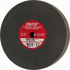 Cratex - 3" Diam x 1/4" Hole x 1/2" Thick, Surface Grinding Wheel - Silicon Carbide, Extra Fine Grade, 7,000 Max RPM, Rubber Bond, No Recess - Americas Industrial Supply