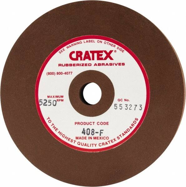 Cratex - 4" Diam x 1/2" Hole x 1/2" Thick, Surface Grinding Wheel - Silicon Carbide, Fine Grade, 5,250 Max RPM, Rubber Bond, No Recess - Americas Industrial Supply