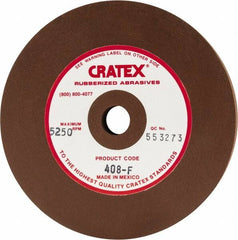 Cratex - 4" Diam x 1/2" Hole x 1/2" Thick, Surface Grinding Wheel - Silicon Carbide, Fine Grade, 5,250 Max RPM, Rubber Bond, No Recess - Americas Industrial Supply