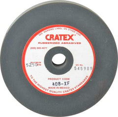 Cratex - 4" Diam x 1/2" Hole x 1/2" Thick, Surface Grinding Wheel - Silicon Carbide, Extra Fine Grade, 5,250 Max RPM, Rubber Bond, No Recess - Americas Industrial Supply