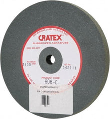 Cratex - 6" Diam x 1/2" Hole x 1/2" Thick, Surface Grinding Wheel - Silicon Carbide, Coarse Grade, 3,600 Max RPM, Rubber Bond, No Recess - Americas Industrial Supply