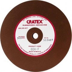 Cratex - 6" Diam x 1/2" Hole x 1/2" Thick, Surface Grinding Wheel - Silicon Carbide, Fine Grade, 3,600 Max RPM, Rubber Bond, No Recess - Americas Industrial Supply