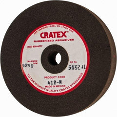 Cratex - 4" Diam x 1/2" Hole x 3/4" Thick, Surface Grinding Wheel - Silicon Carbide, Medium Grade, 5,250 Max RPM, Rubber Bond, No Recess - Americas Industrial Supply