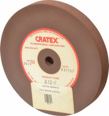 Cratex - 6" Diam x 1/2" Hole x 3/4" Thick, Surface Grinding Wheel - Silicon Carbide, Fine Grade, 3,600 Max RPM, Rubber Bond, No Recess - Americas Industrial Supply