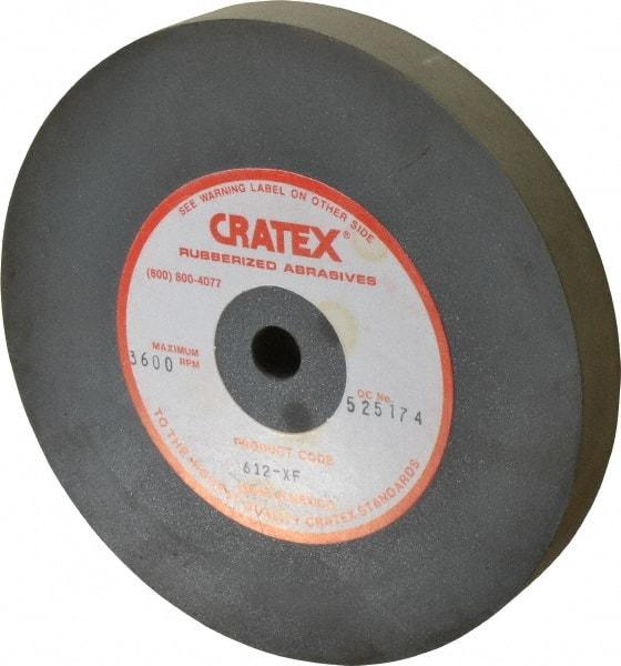 Cratex - 6" Diam x 1/2" Hole x 3/4" Thick, Surface Grinding Wheel - Silicon Carbide, Extra Fine Grade, 3,600 Max RPM, Rubber Bond, No Recess - Americas Industrial Supply
