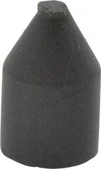 Cratex - 3/8" Max Diam x 5/8" Long, Cone, Rubberized Point - Very Fine Grade, Silicon Carbide, 1/16" Arbor Hole, Unmounted - Americas Industrial Supply