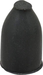 Cratex - 1/2" Max Diam x 7/8" Long, Cone, Rubberized Point - Very Fine Grade, Silicon Carbide, 1/8" Arbor Hole, Unmounted - Americas Industrial Supply