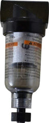 Parker - 1/4" Port, 20 CFM Coalescing Filter - Polycarbonate Bowl, Manual Drain, 150 Max psi - Americas Industrial Supply