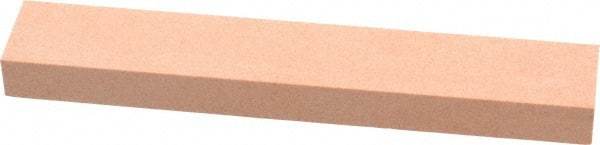 Made in USA - 180 Grit Aluminum Oxide Rectangular Polishing Stone - Very Fine Grade, 1" Wide x 6" Long x 1/2" Thick - Americas Industrial Supply