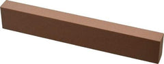 Made in USA - 220 Grit Aluminum Oxide Rectangular Polishing Stone - Very Fine Grade, 1" Wide x 6" Long x 1/2" Thick - Americas Industrial Supply