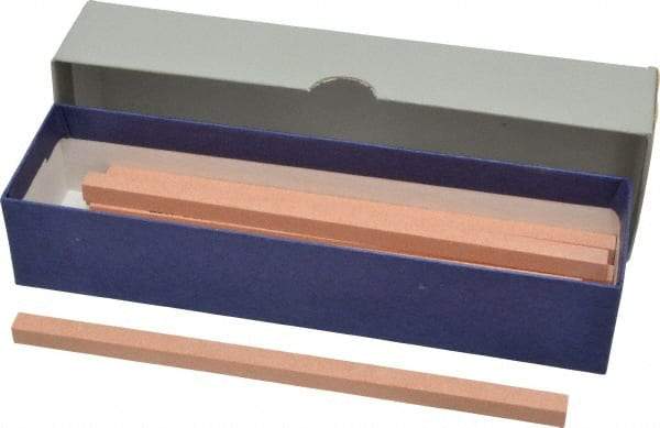 Value Collection - 180 Grit Aluminum Oxide Square Polishing Stone - Very Fine Grade, 1/4" Wide x 6" Long x 1/4" Thick - Americas Industrial Supply