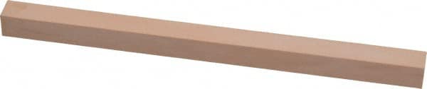 Made in USA - 600 Grit Aluminum Oxide Square Polishing Stone - Super Fine Grade, 3/8" Wide x 6" Long x 3/8" Thick - Americas Industrial Supply