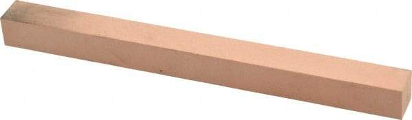 Made in USA - 400 Grit Aluminum Oxide Square Polishing Stone - Super Fine Grade, 1/2" Wide x 6" Long x 1/2" Thick - Americas Industrial Supply