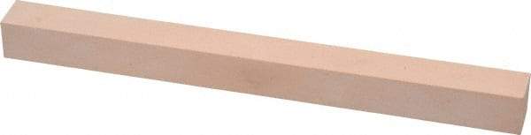 Made in USA - 600 Grit Aluminum Oxide Square Polishing Stone - Super Fine Grade, 1/2" Wide x 6" Long x 1/2" Thick - Americas Industrial Supply