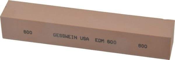 Made in USA - 600 Grit Aluminum Oxide Square Polishing Stone - Super Fine Grade, 1" Wide x 6" Long x 1" Thick - Americas Industrial Supply