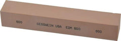 Made in USA - 600 Grit Aluminum Oxide Square Polishing Stone - Super Fine Grade, 1" Wide x 6" Long x 1" Thick - Americas Industrial Supply