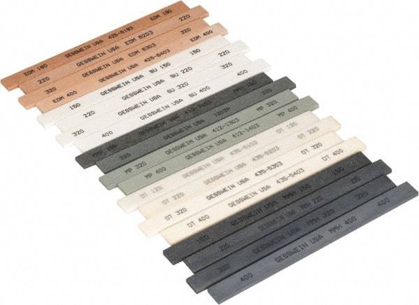 Value Collection - 20 Piece Aluminum Oxide & Silicon Carbide Polishing Stone Kit - Very Fine, Extra Fine & Super Fine - Americas Industrial Supply