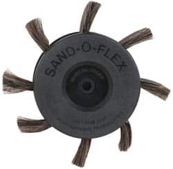Merit Abrasives - 10 Piece Flap Wheel Kit - 6" Diam, 80 Grit, Medium Grade, 8 Brushes with 1" Wide Abrasive Strips - Americas Industrial Supply