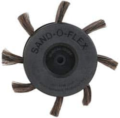 Merit Abrasives - 10 Piece Flap Wheel Kit - 6" Diam, 80 Grit, Medium Grade, 8 Brushes with 1" Wide Abrasive Strips - Americas Industrial Supply