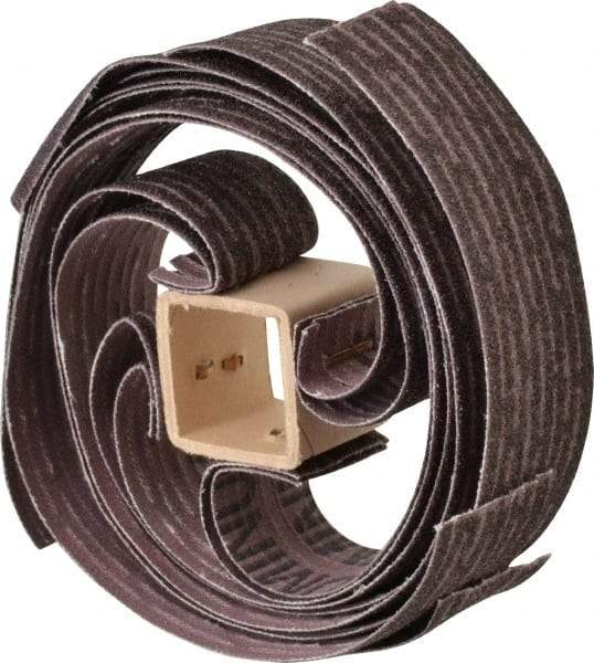 Merit Abrasives - 80 Grit, Scored Surface, Aluminum Oxide Flap Wheel Refill - Medium Grade, 1-1/4" Trim Length x 1" Wide - Americas Industrial Supply
