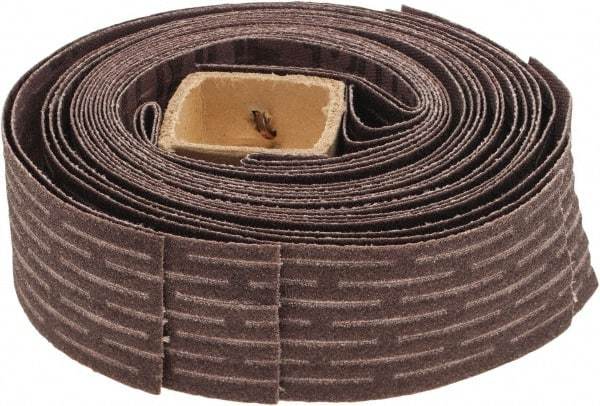 Merit Abrasives - 120 Grit, Scored Surface, Aluminum Oxide Flap Wheel Refill - Fine Grade, 1-1/4" Trim Length x 1" Wide - Americas Industrial Supply