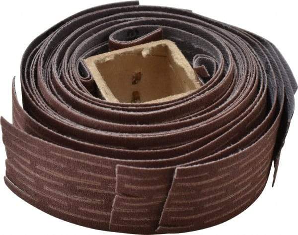 Merit Abrasives - 180 Grit, Scored Surface, Aluminum Oxide Flap Wheel Refill - Very Fine Grade, 1-1/4" Trim Length x 1" Wide - Americas Industrial Supply
