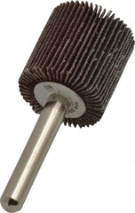 Value Collection - 1" Diam x 1" Face Width, Fine Aluminum Oxide Coated Mounted Flap Wheel - 1/4" Shank Mount, 120 Grit, 17,500 Max RPM - Americas Industrial Supply