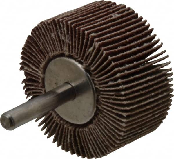 Standard Abrasives - 3-1/2 Inch Diameter, 60 Grit Aluminum Oxide Flapwheel - 5/8 Inch Hole, 1-1/2 Inch Wide, Coated, Medium Grade, 12,000 Max RPM - Americas Industrial Supply